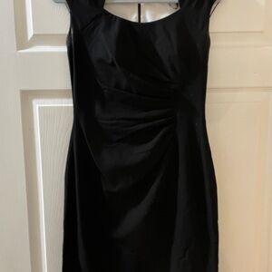 Calvin Klein Black Ruched Sheath Mini Dress